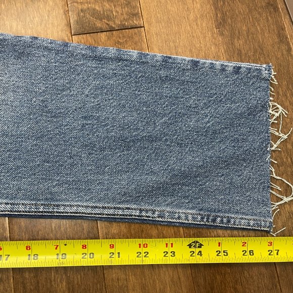 Mango Cameo Relaxed Straight Step Waist Raw Hem Jeans sz 6 - Picture 16 of 16